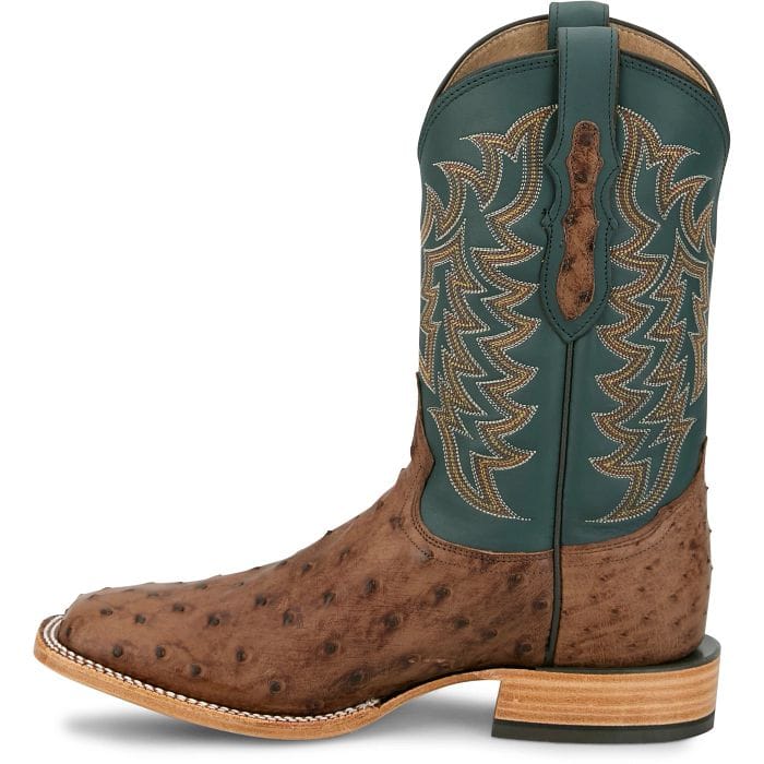 TONY LAMA Boots Tony Lama Men's Juan Kango Brown Full Quill Ostrich Exotic Cowboy Boots HE6275