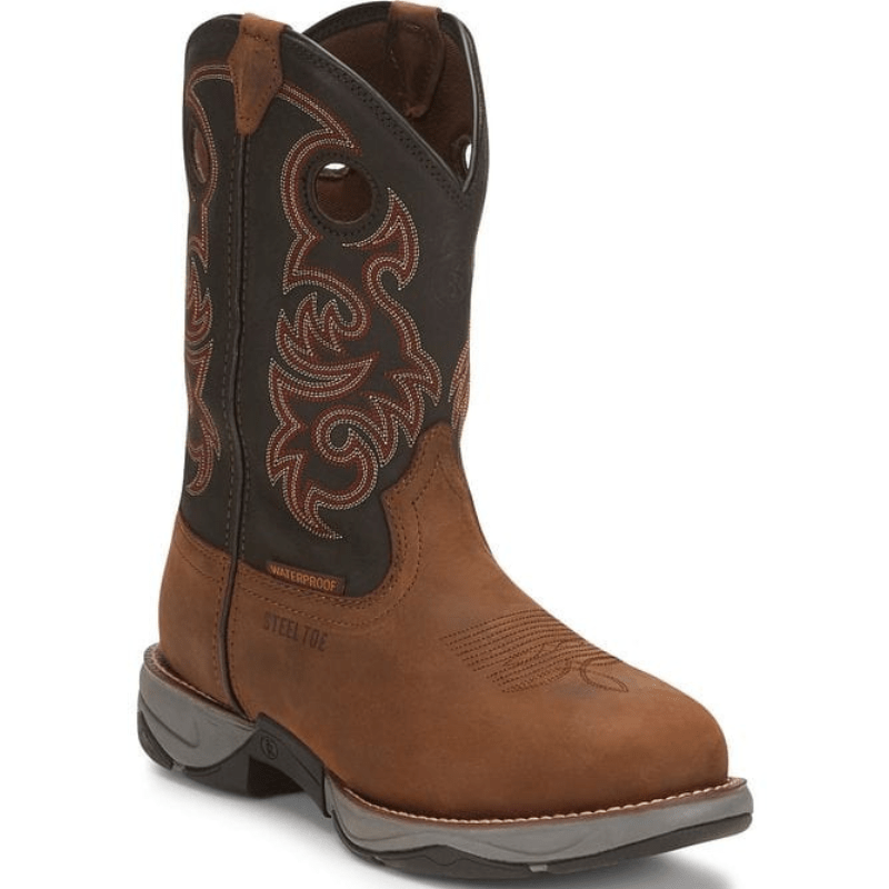 Tony Lama Boots Tony Lama Men's Junction Brown Steel Toe Waterproof Work Boots RR3355