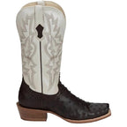 TONY LAMA Boots Tony Lama Men's Kango Brown Rylen Full Quill Ostrich Exotic Boots SA8270