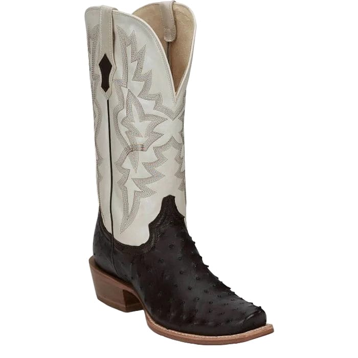 TONY LAMA Boots Tony Lama Men's Kango Brown Rylen Full Quill Ostrich Exotic Boots SA8270
