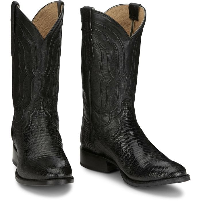 TONY LAMA Boots Tony Lama Men's Kirtland Black Lizard Boots DR5153