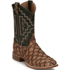 Tony Lama Boots Tony Lama Men's Leviathan Pirarucu Chocolate Western Boots 6082