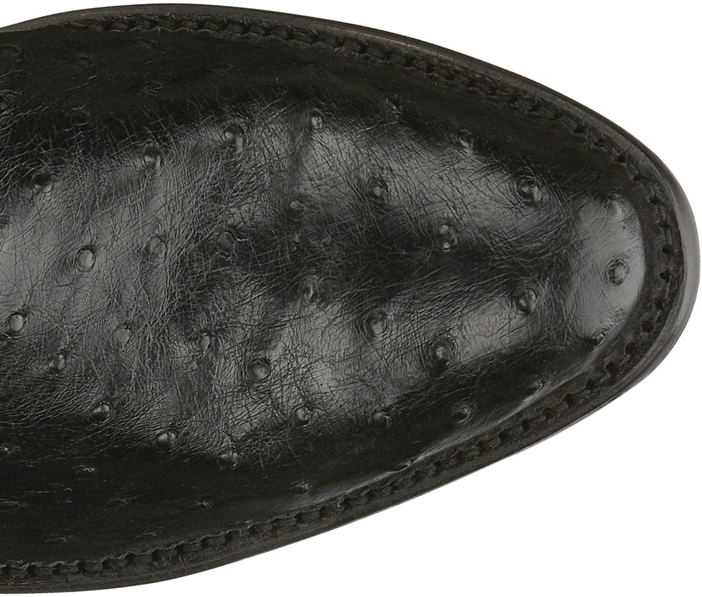 TONY LAMA Boots Tony Lama Men's Mccandles Black Full Quill Ostrich Round Toe Exotic Western Boots 8255