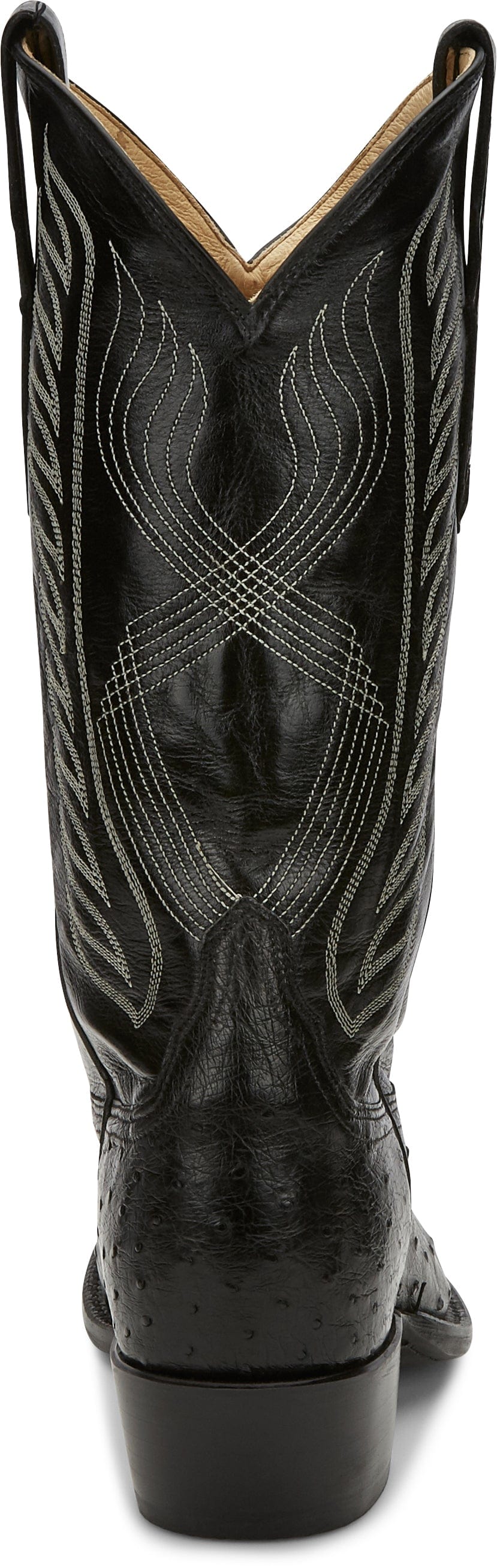 TONY LAMA Boots Tony Lama Men's Mccandles Black Full Quill Ostrich Round Toe Exotic Western Boots 8255