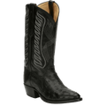 TONY LAMA Boots Tony Lama Men's Mccandles Black Full Quill Ostrich Round Toe Exotic Western Boots 8255