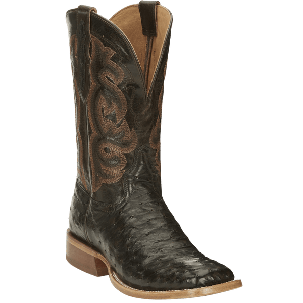 Tony Lama Men's Quaid Full Quill Brown Square Toe Western Boot
