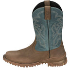 TONY LAMA Boots Tony Lama Men's Roustabout Tan Gaucho Steel Toe Waterproof Boot TW5008