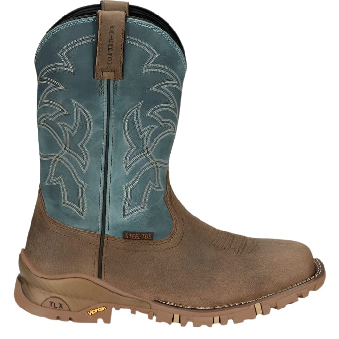 TONY LAMA Boots Tony Lama Men's Roustabout Tan Gaucho Steel Toe Waterproof Boot TW5008