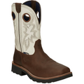 Tony Lama Boots Tony Lama Men's TLX Fireball Bark Brown Waterproof Composite Toe Western Work Boots TW3302