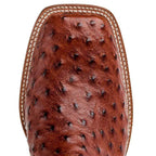 TONY LAMA Boots Tony Lama Men's Tobac & Green Full Quill Ostrich Exotic Boots EP8276
