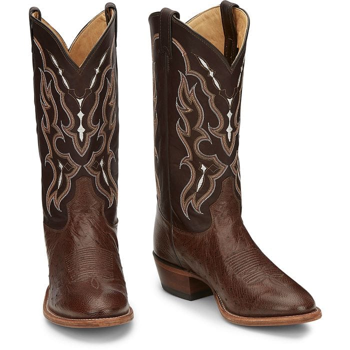 TONY LAMA Boots Tony Lama Men's Tobac Tiberius Smooth Ostrich Exotic Boots O6082