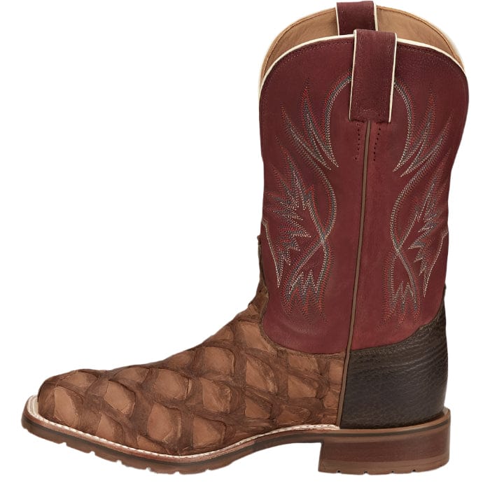 TONY LAMA Boots Tony Lama Men's Toffe Prescott Pirarucu Exotic Western Boots EP6097