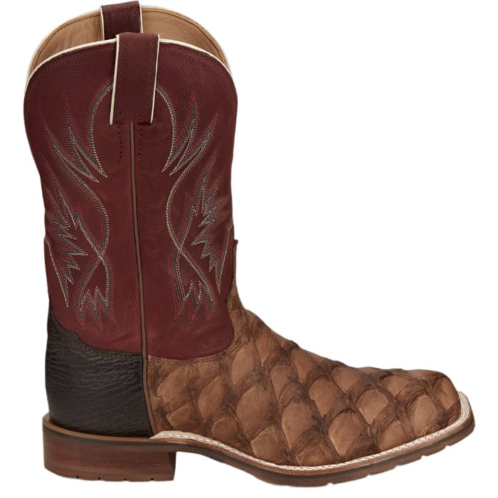 TONY LAMA Boots Tony Lama Men's Toffe Prescott Pirarucu Exotic Western Boots EP6097