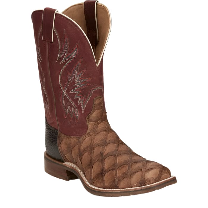 TONY LAMA Boots Tony Lama Men's Toffe Prescott Pirarucu Exotic Western Boots EP6097