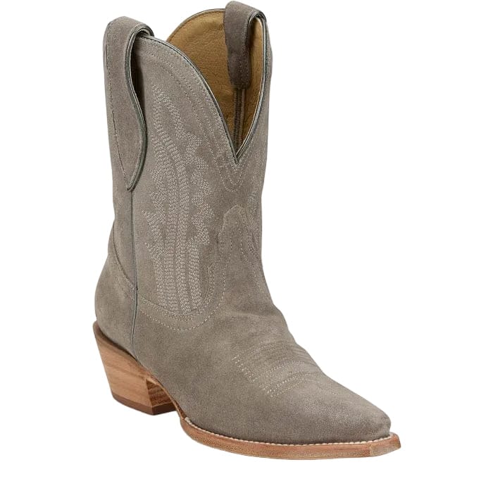 TONY LAMA Boots Tony Lama Women's Ash Grey Lea 9" Suede Western Booties DR3260