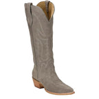 TONY LAMA Boots Tony Lama Women's Ash Grey Liz Suede Western Boots DR4260
