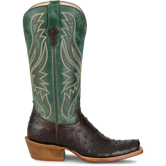 TONY LAMA Boots Tony Lama Women's Chocolate Brown Zaire Full Quill Ostrich Exotic Boots SA6114