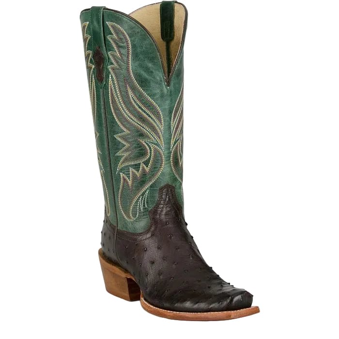 TONY LAMA Boots Tony Lama Women's Chocolate Brown Zaire Full Quill Ostrich Exotic Boots SA6114