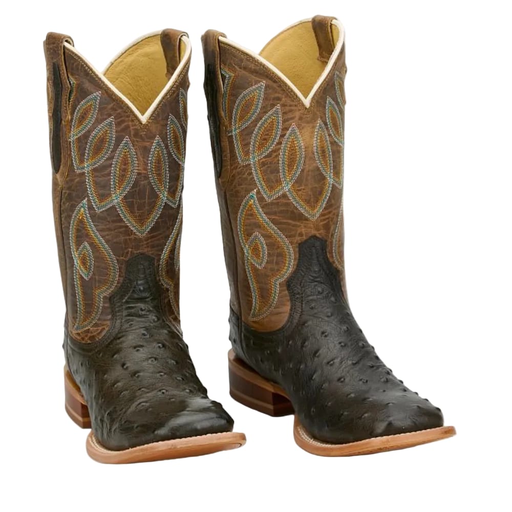 TONY LAMA Boots Tony Lama Women's Chocolate Cheyenne Ostrich Exotic Western Boots RN3643