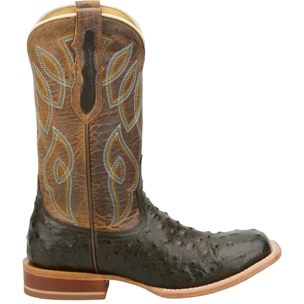 TONY LAMA Boots Tony Lama Women's Chocolate Cheyenne Ostrich Exotic Western Boots RN3643