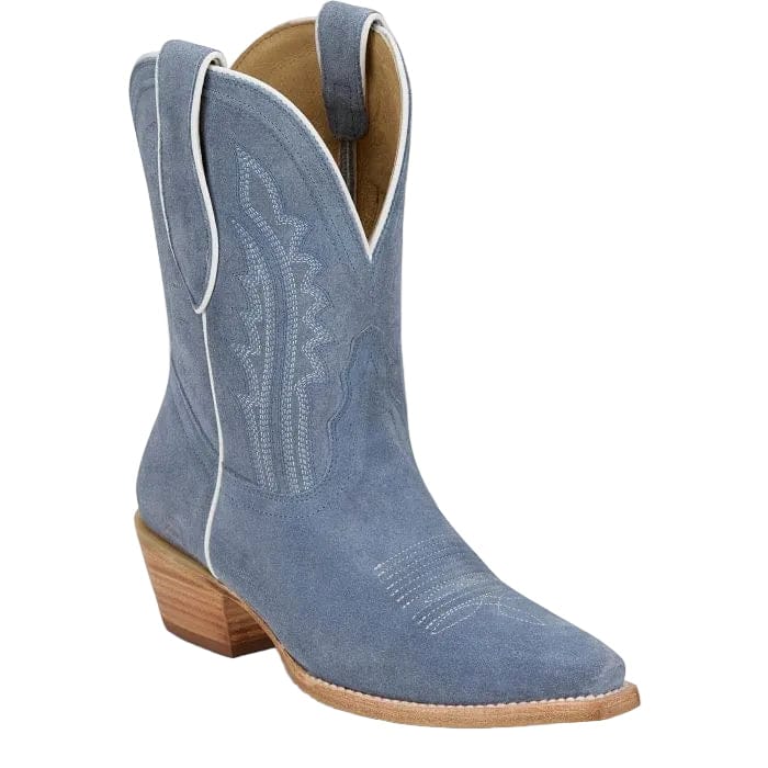 TONY LAMA Boots Tony Lama Women's Cornflower Blue Lea 9" Suede Western Booties DR3261