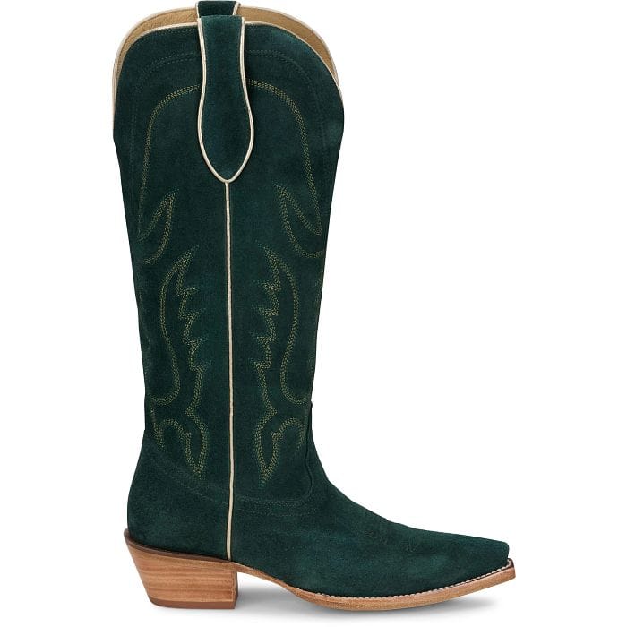 TONY LAMA Boots Tony Lama Women's Emerald Green Liz Suede Western Boots DR4262