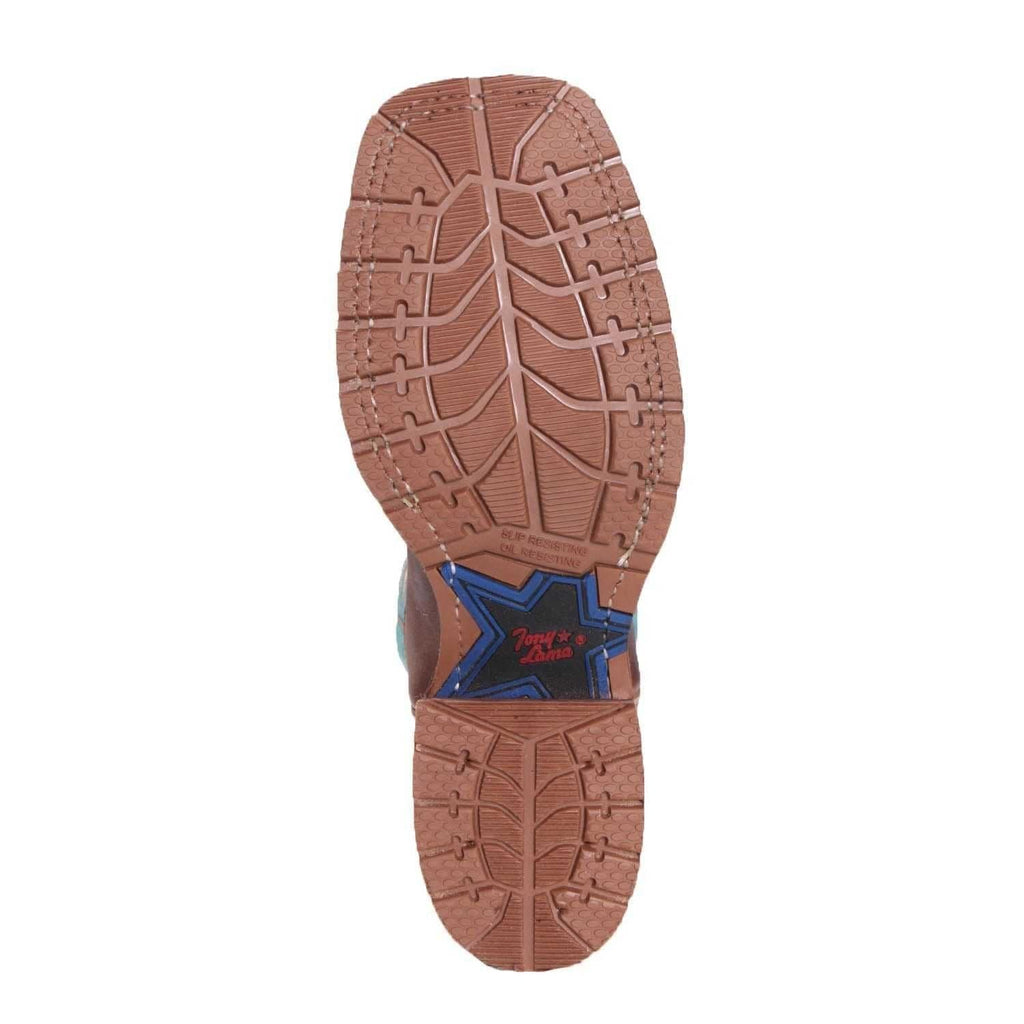 TONY LAMA Boots Tony Lama Women's Jemma Blonde/Tan and Turquoise Western Boots XT5151L