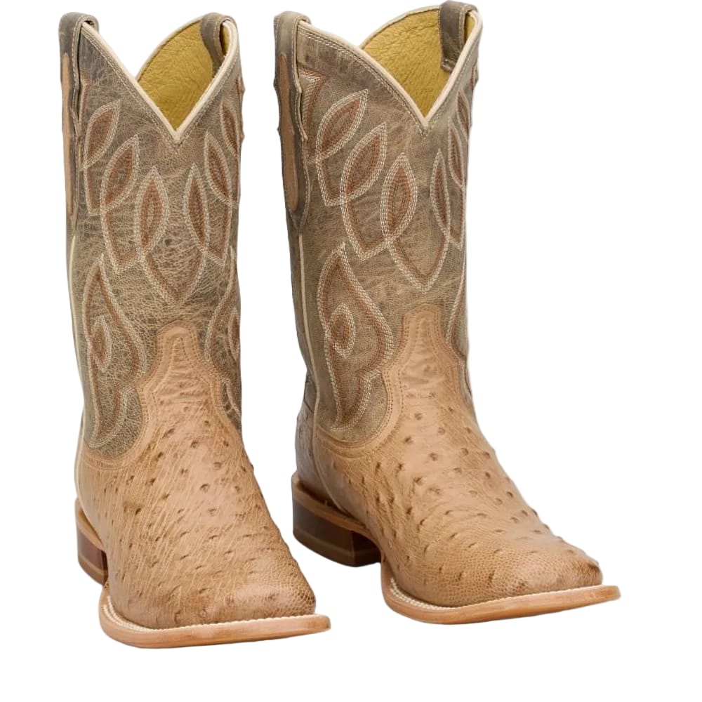TONY LAMA Boots Tony Lama Women's Tan Cheyenne Smooth Ostrich Exotic Western Boots RN3642