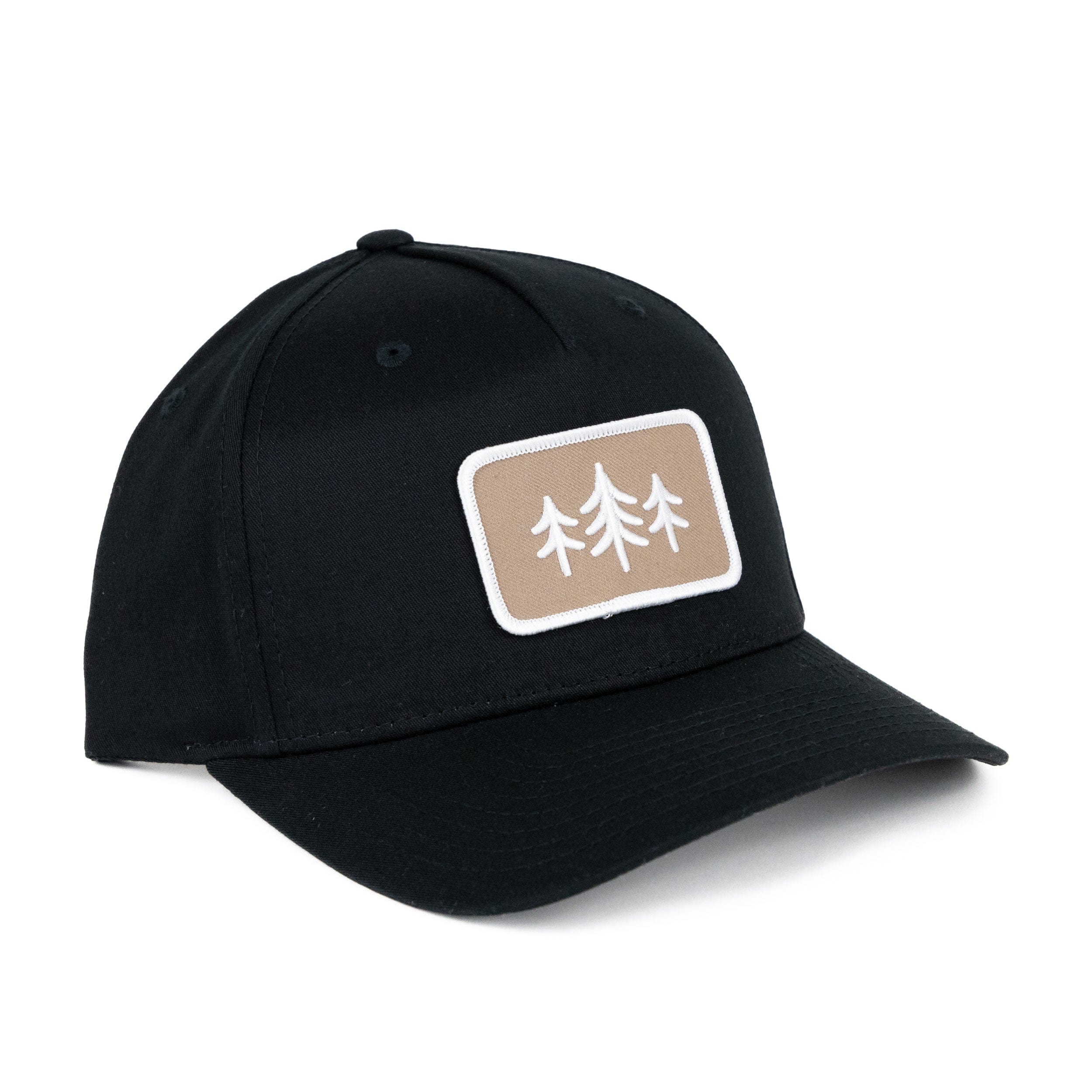 TriPine Baseball Hat Black TriPine Patch Baseball Hat