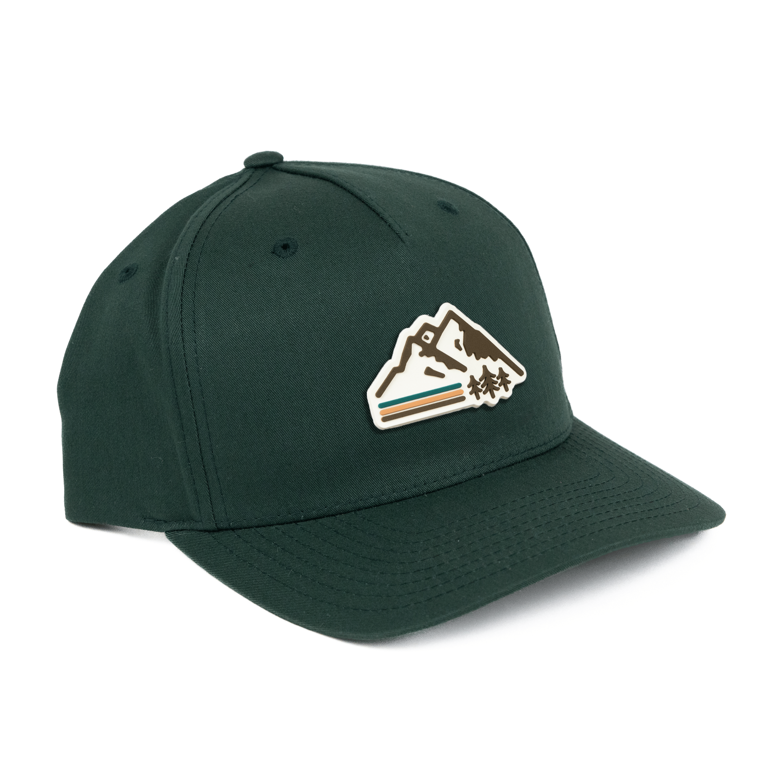 TriPine Baseball Hat Deep Spruce Retro Mountain Baseball Hat