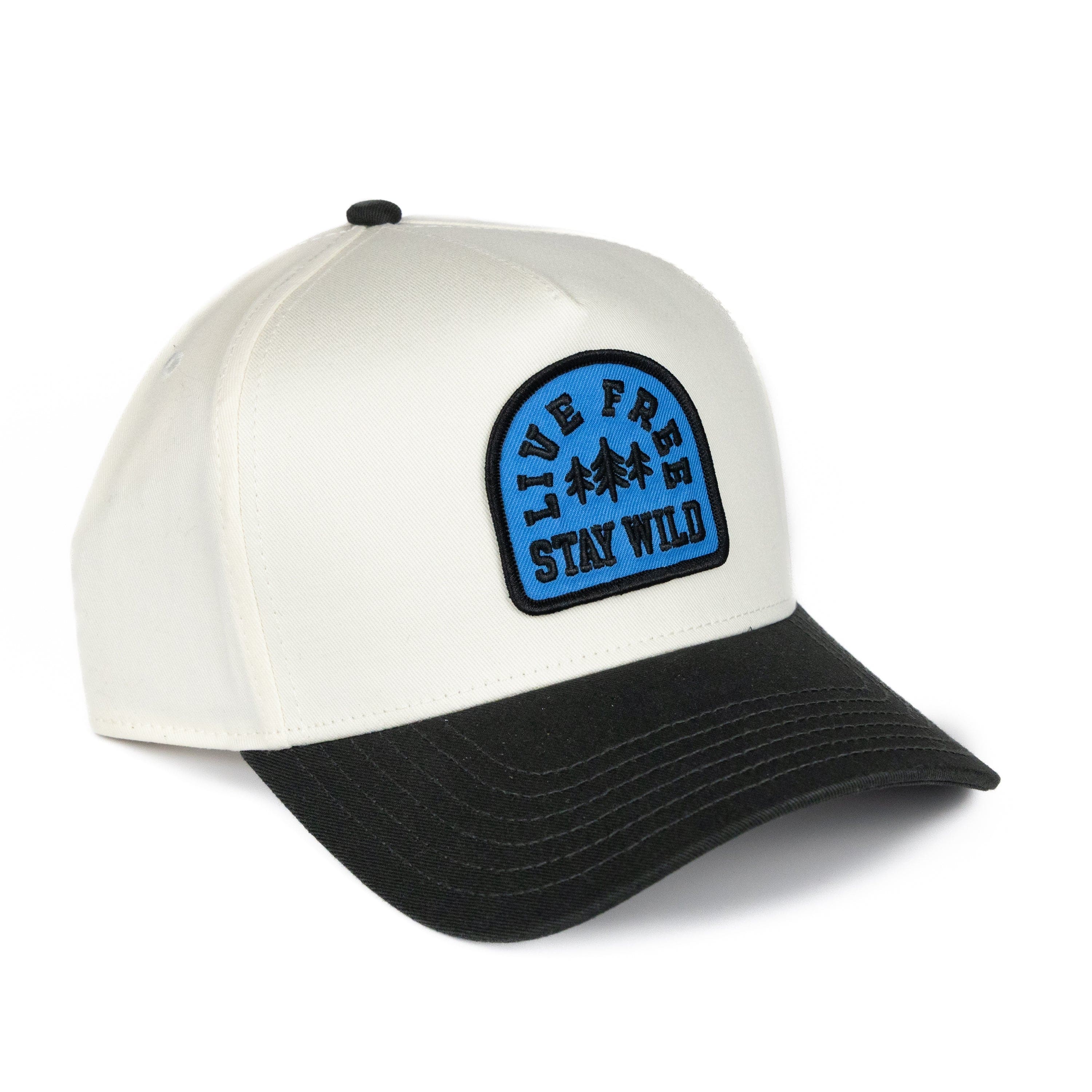 TriPine High-Profile Hat Natural/ Coal Live Free Stay Wild High-Profile Hat
