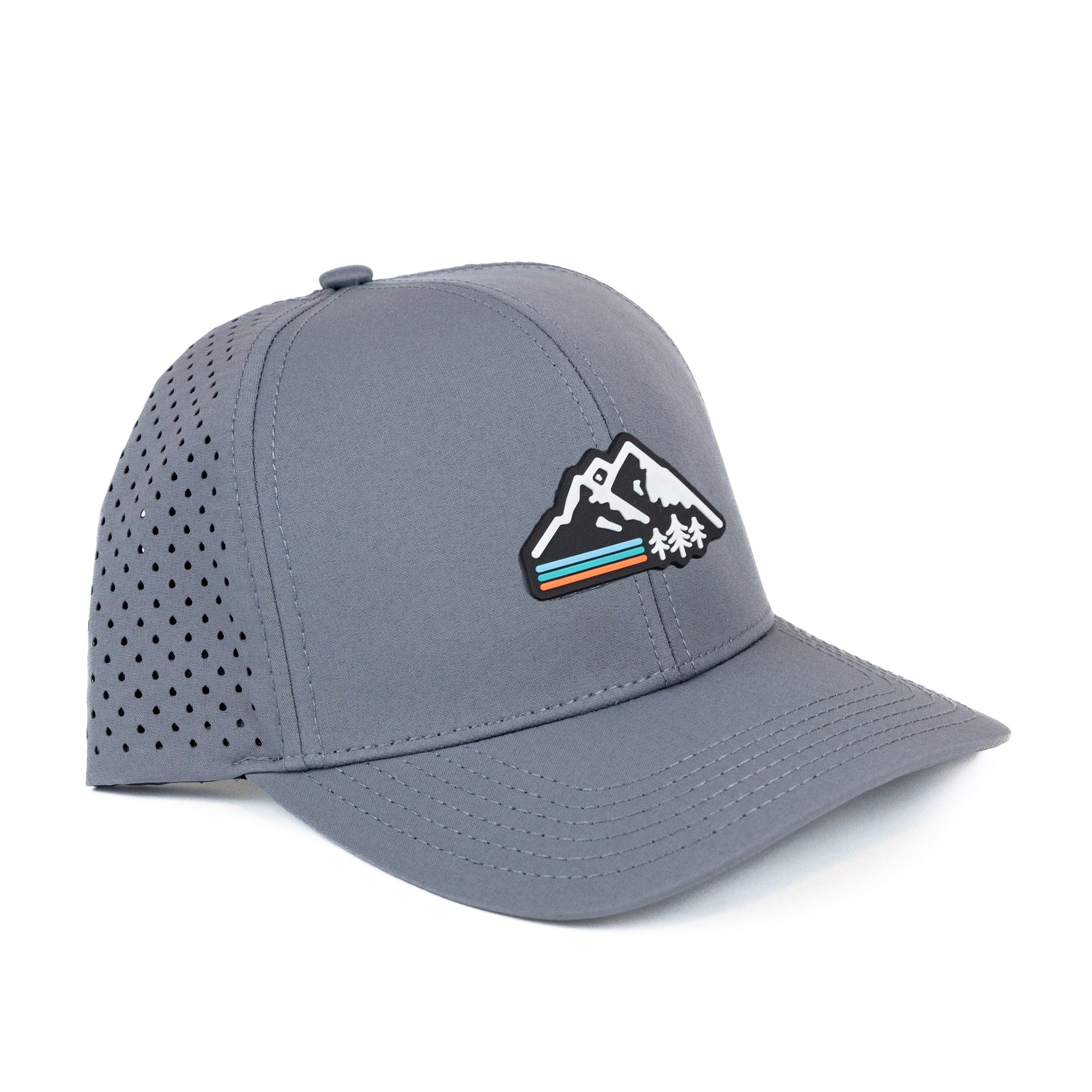 TriPine Performance Hat Charcoal Retro Mountain AllTrek Performance Hat