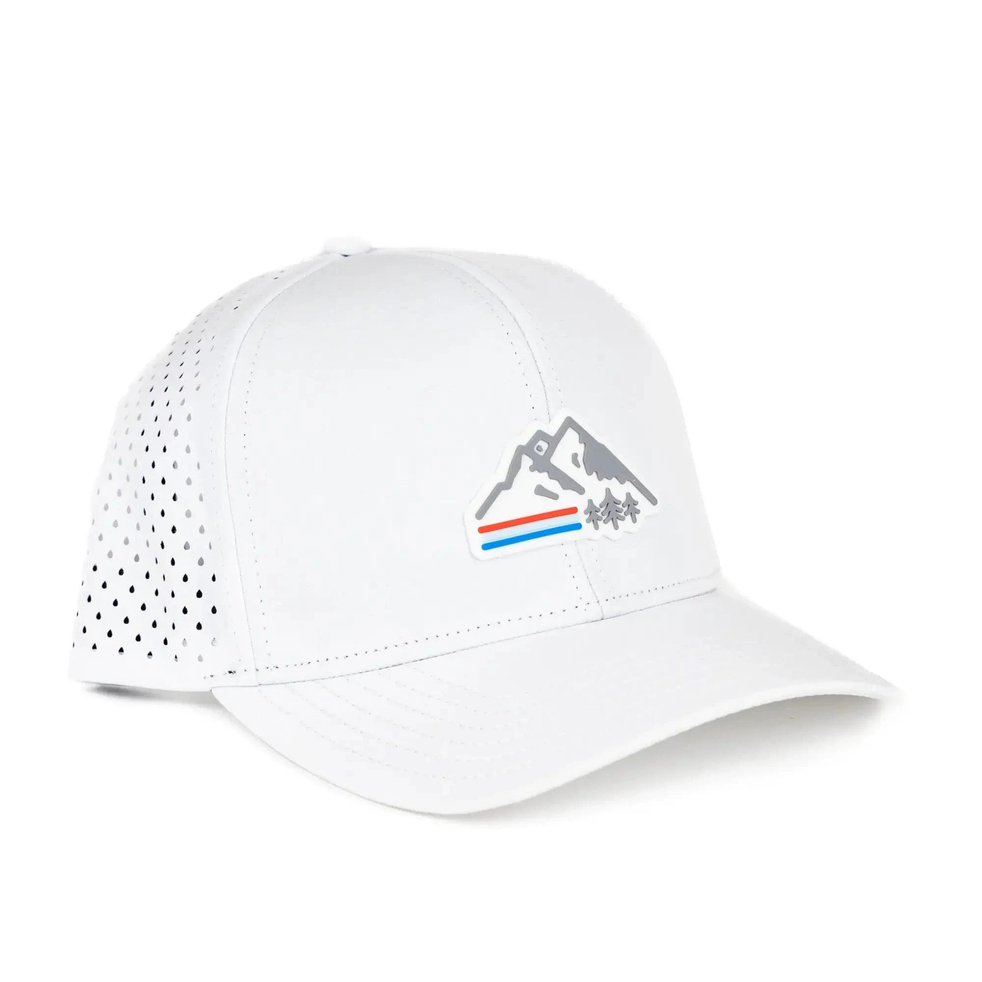 TriPine Performance Hat White Retro Mountain AllTrek Performance Hat