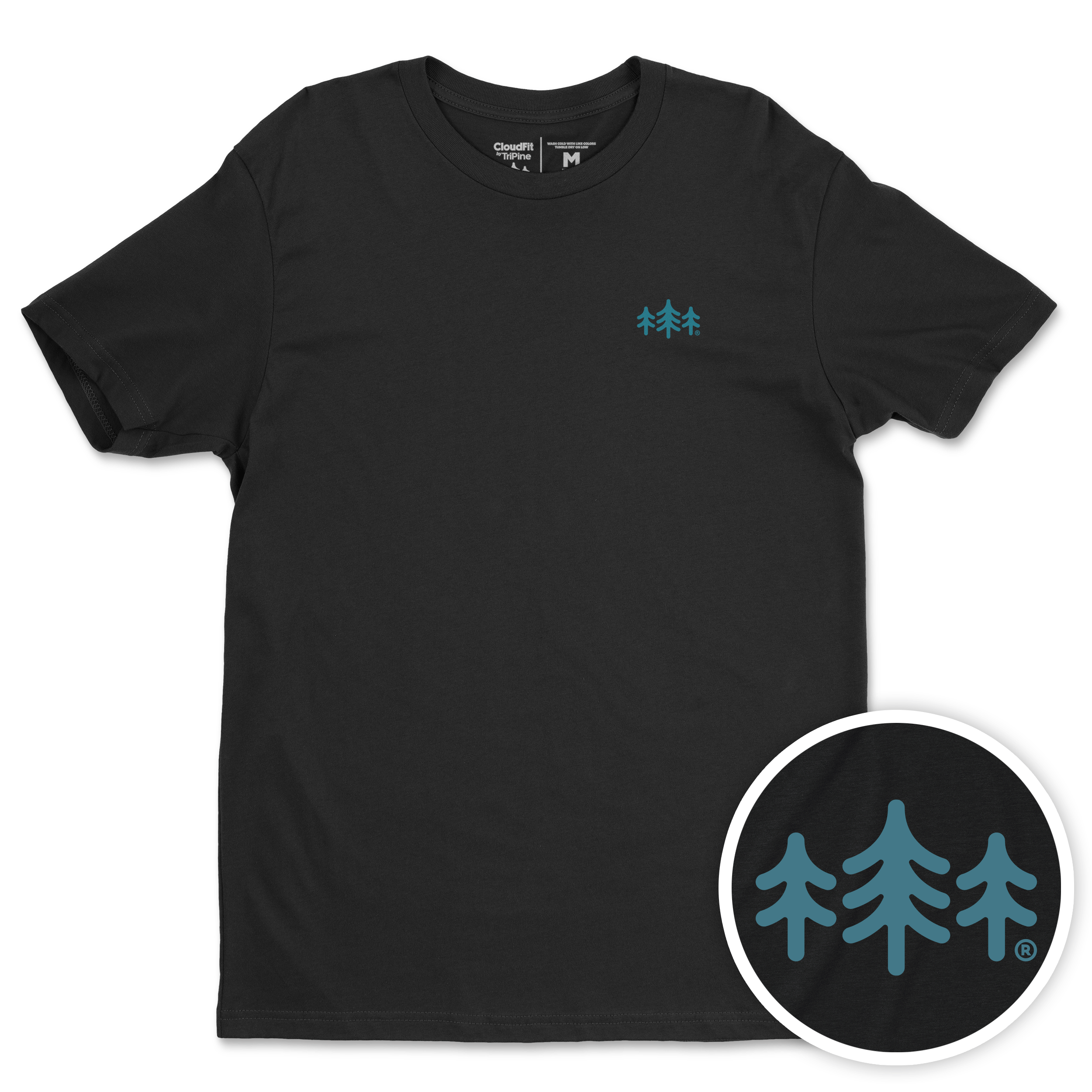 TriPine Short Sleeve Tee Black / Small TriPine CloudFit Tee