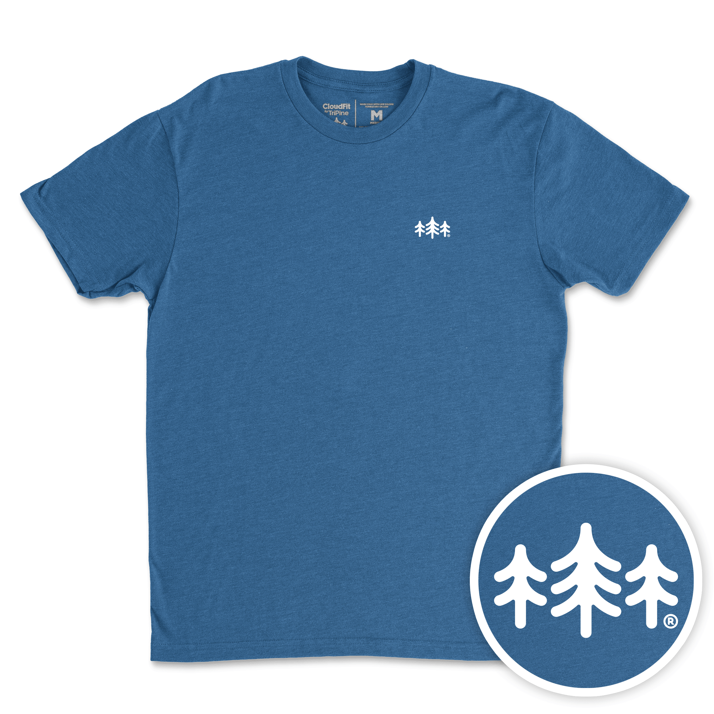 TriPine Short Sleeve Tee Heather Cool Blue / Small TriPine CloudFit Tee