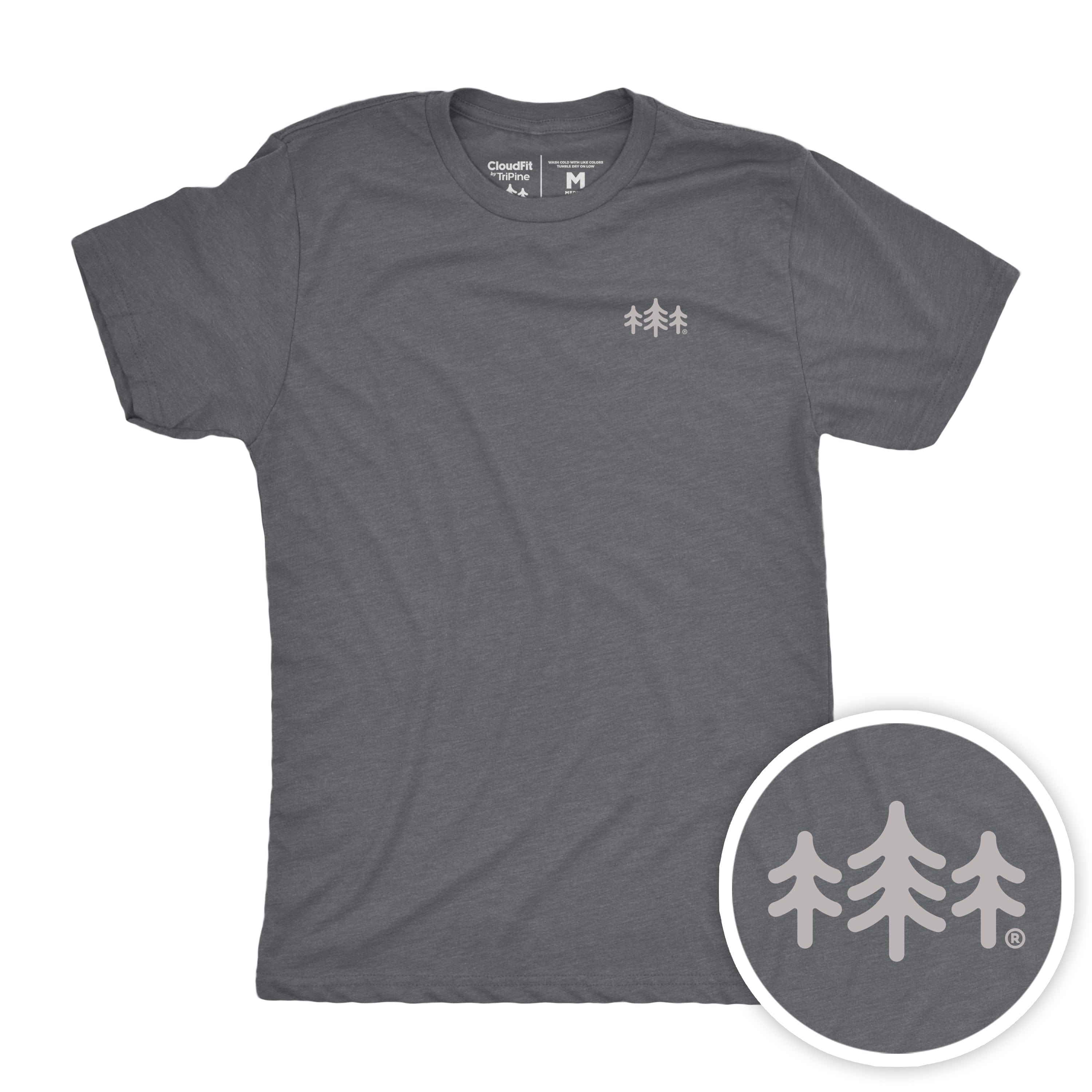 TriPine Short Sleeve Tee Heather Space Gray / Small TriPine CloudFit Tee