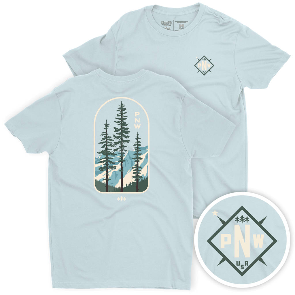 TriPine Short Sleeve Tee Ice Blue / Small Pacific Northwest CloudFit Tee