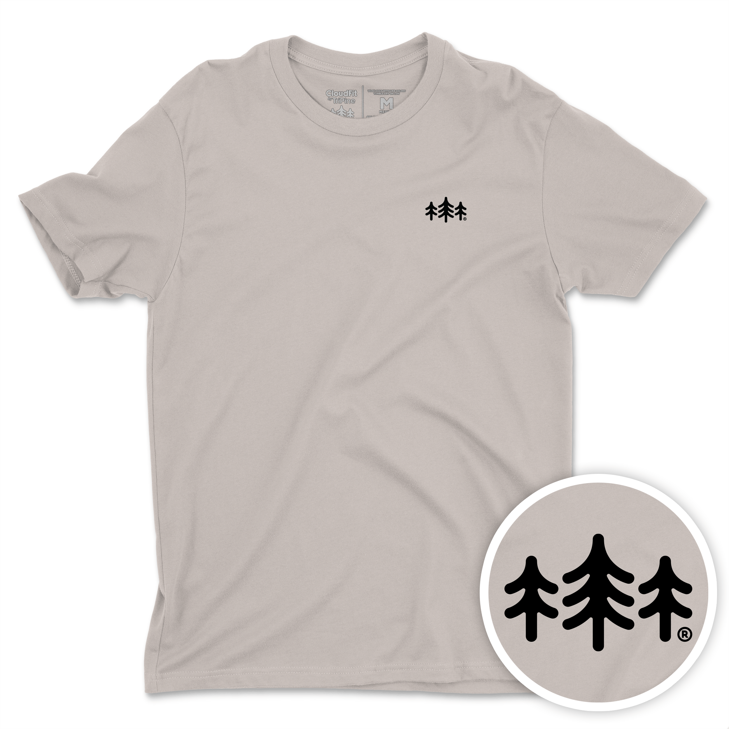 TriPine Short Sleeve Tee Light Gray / Small TriPine CloudFit Tee