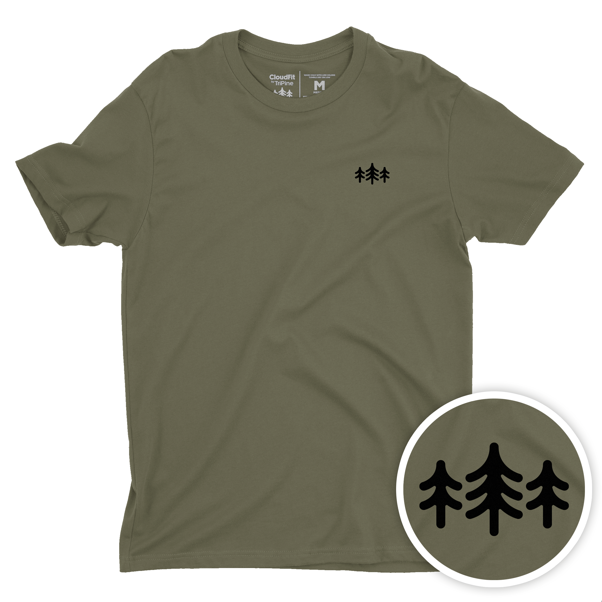 TriPine Short Sleeve Tee Olive / Small TriPine CloudFit Tee