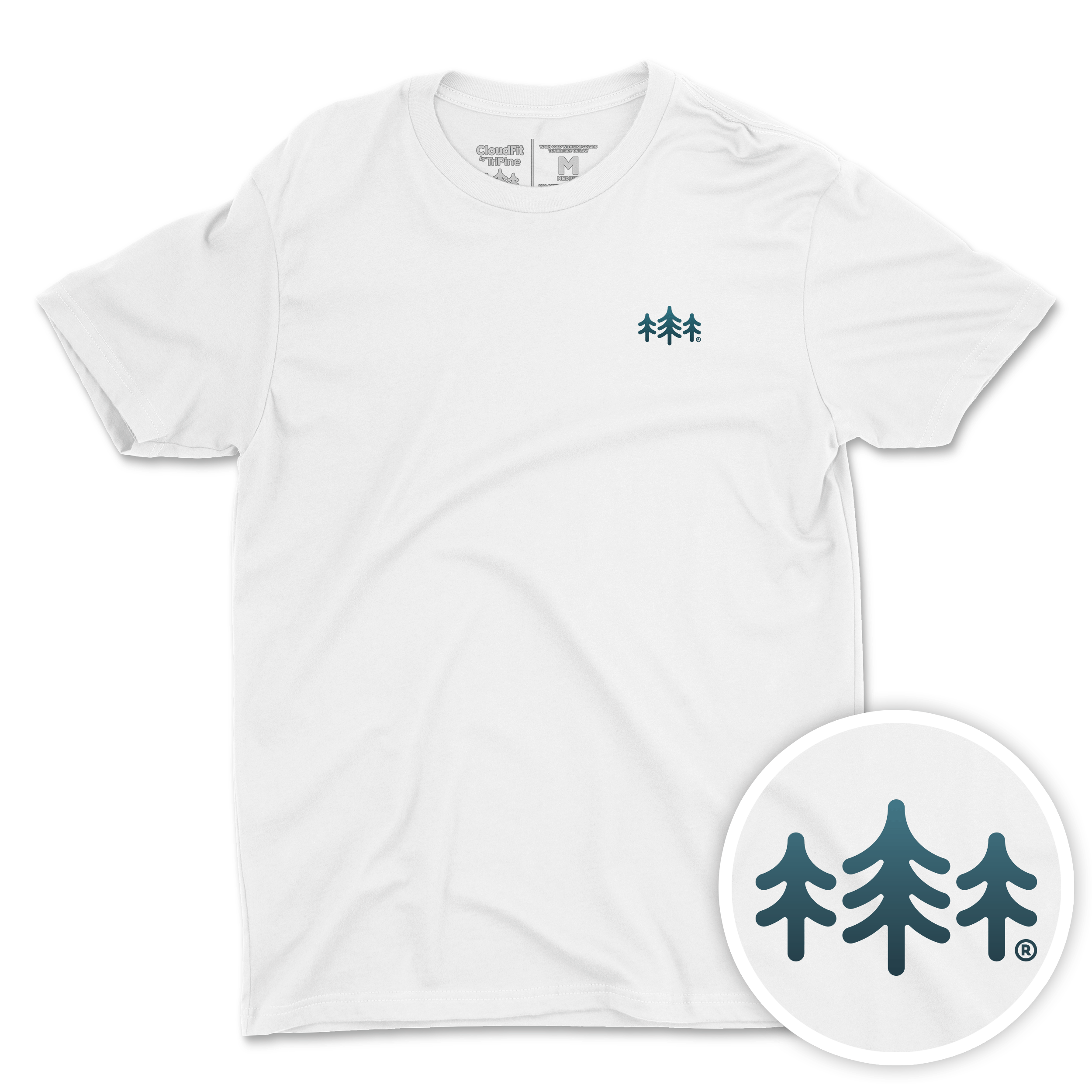 TriPine Short Sleeve Tee White / Small TriPine CloudFit Tee