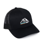 TriPine Trucker Hat Black/ Black Retro Mountain Trucker Hat
