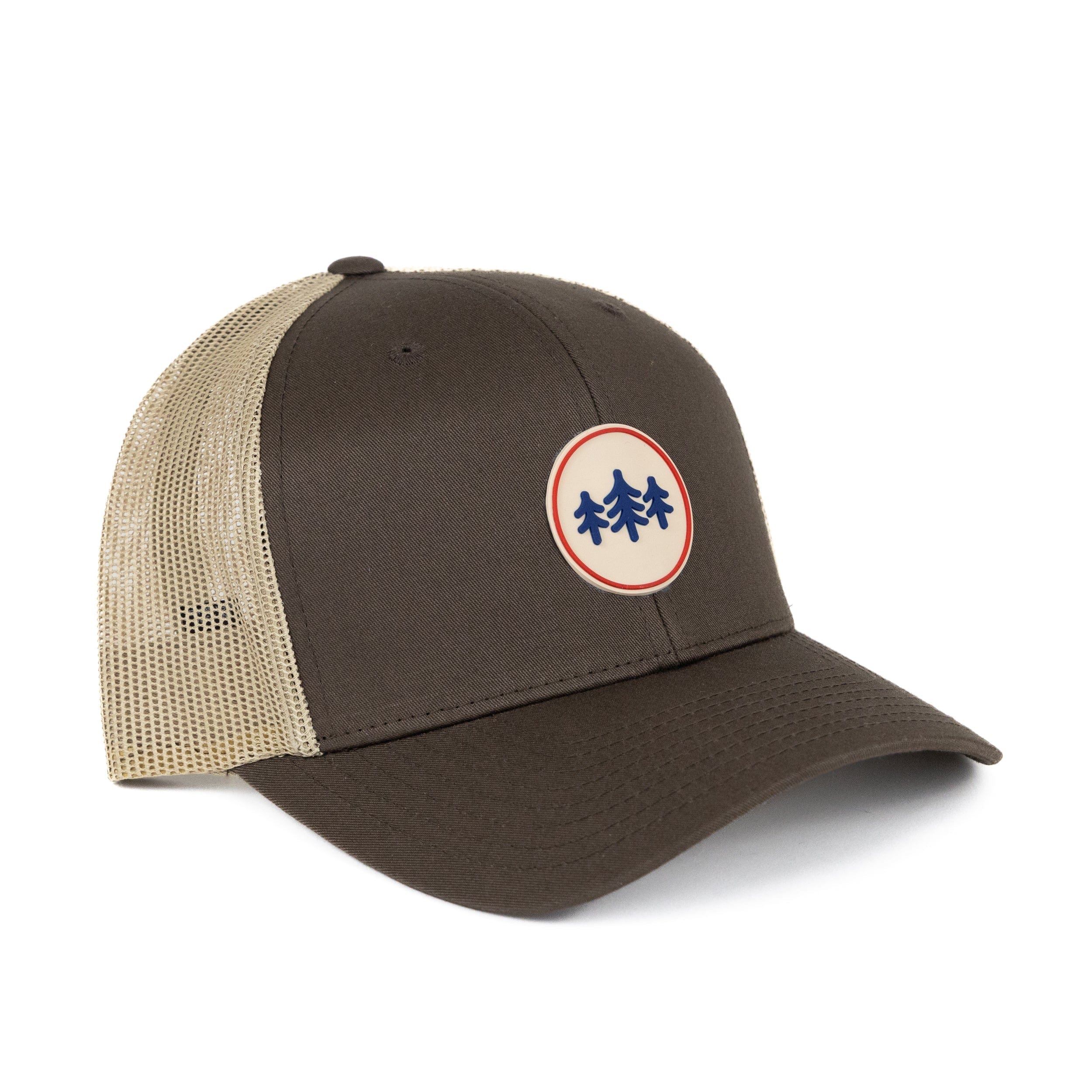 TriPine Trucker Hat Brown/ Tan Coin Patch Trucker Hat
