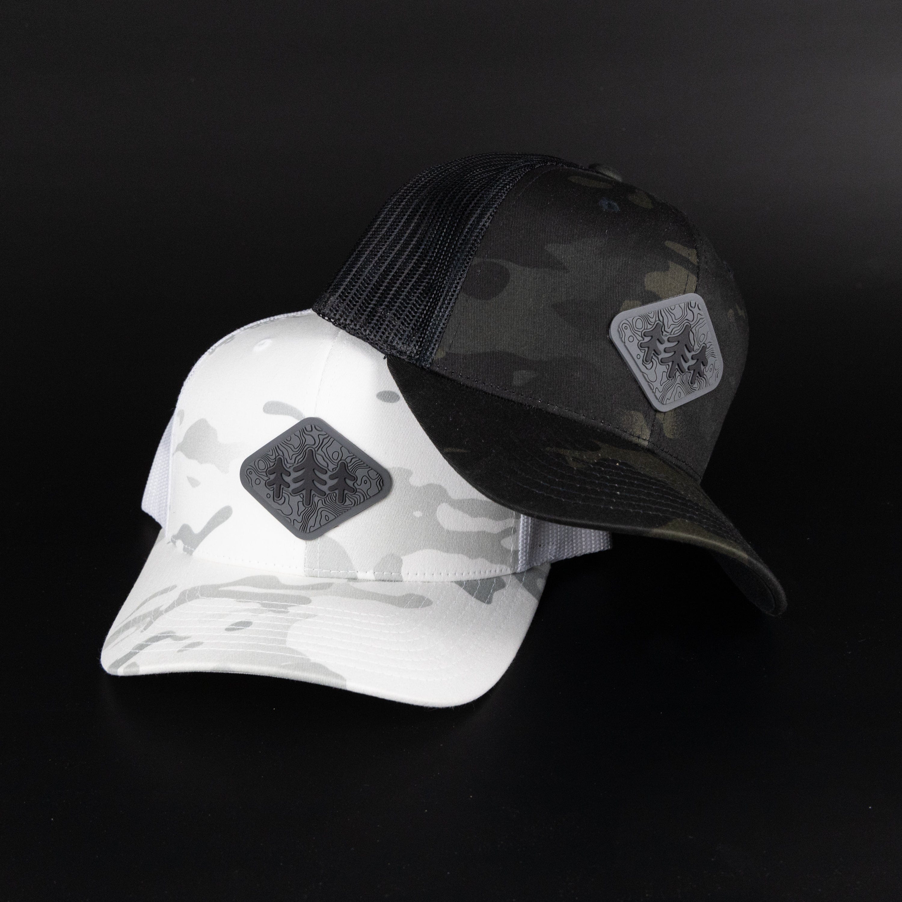 TriPine Trucker Hat Camo Topo Diamond Pines Trucker Hat