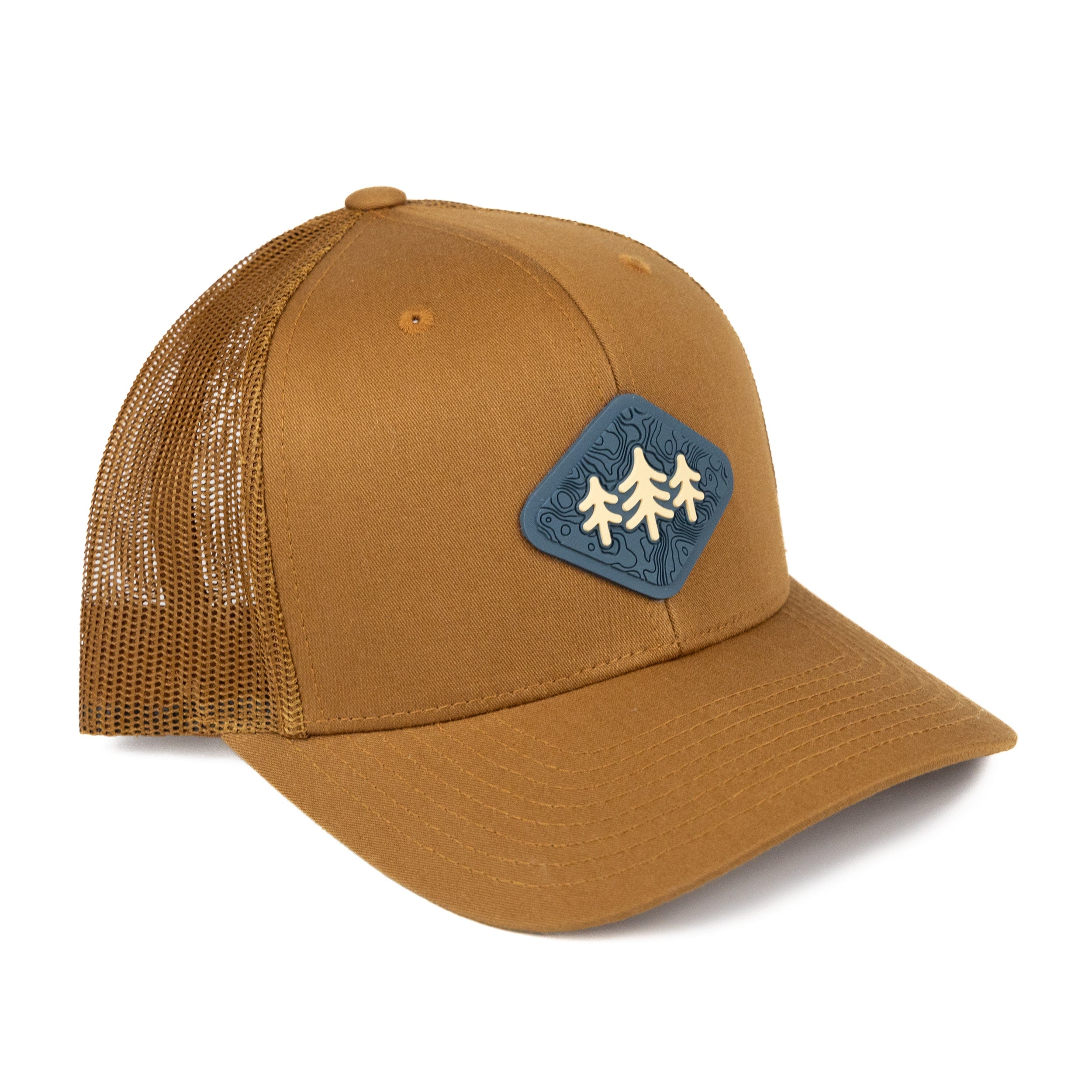 TriPine Trucker Hat Caramel Topo Diamond Pines Trucker Hat