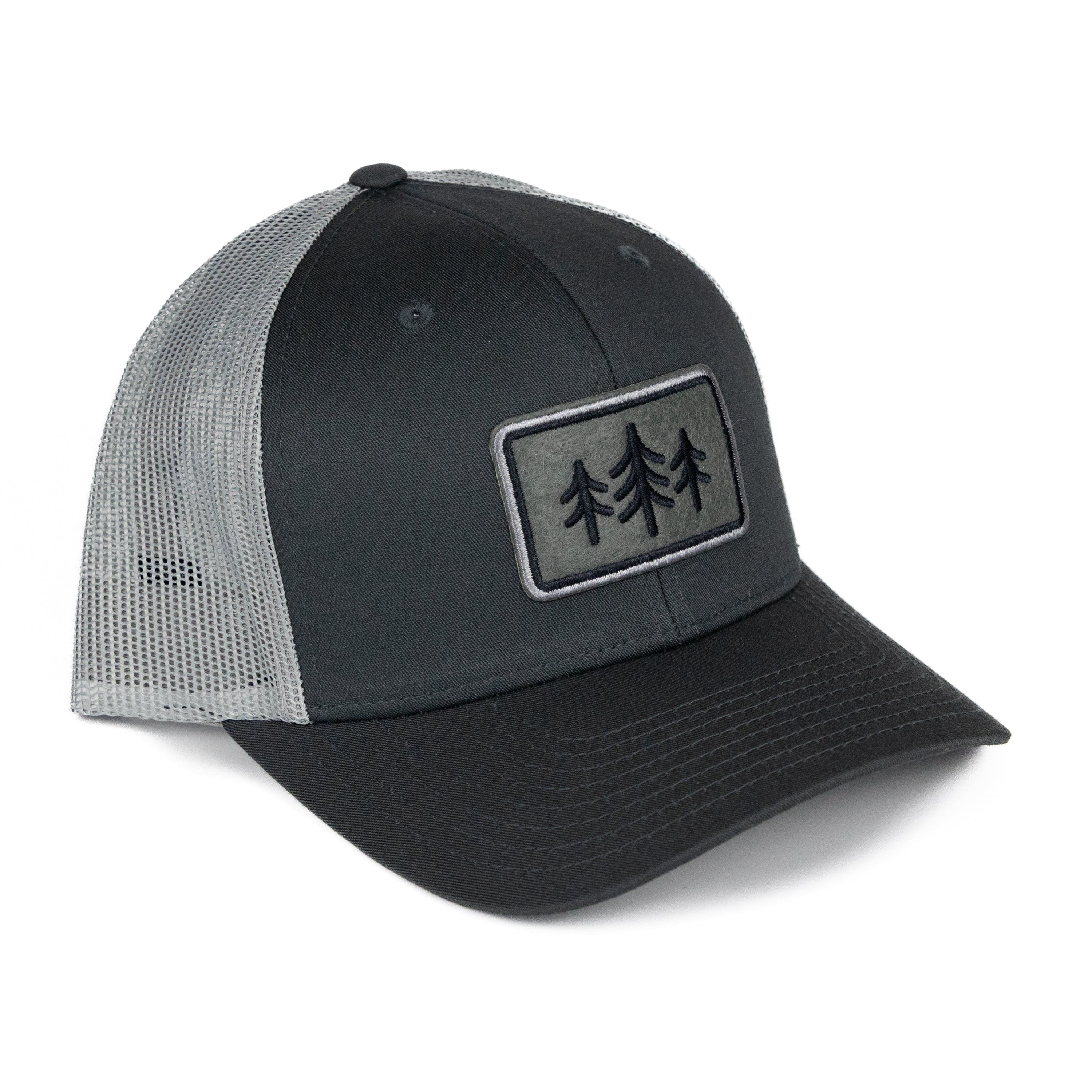 TriPine Trucker Hat Charcoal/ Silver TriPine Felt Patch Trucker Hat