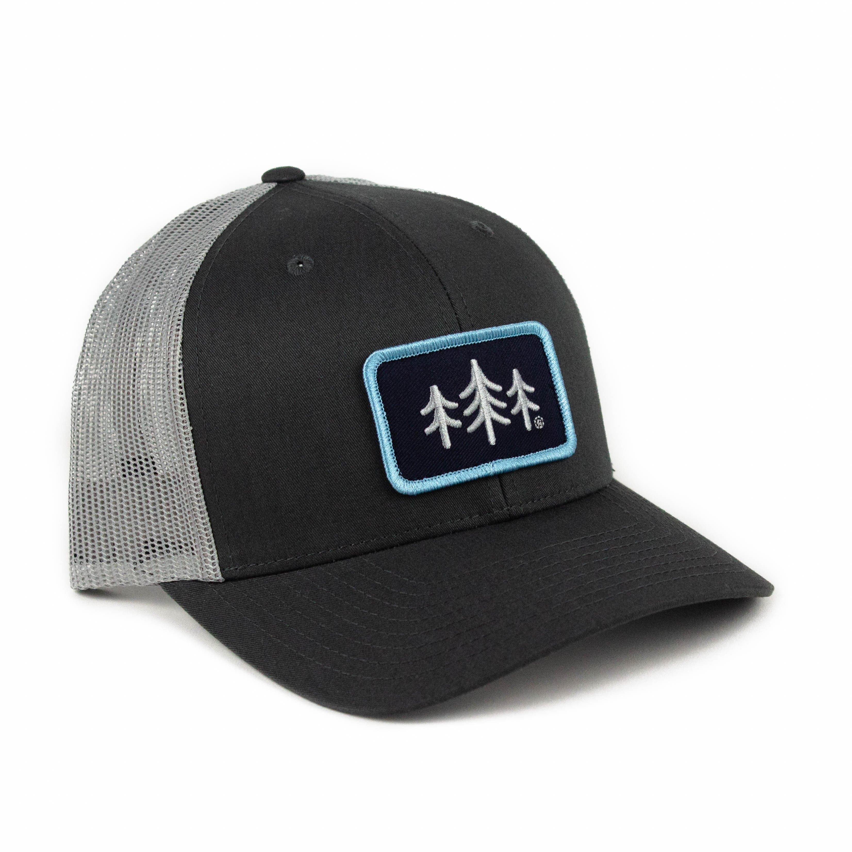 TriPine Trucker Hat Charcoal/ Silver TriPine Patch Trucker Hat