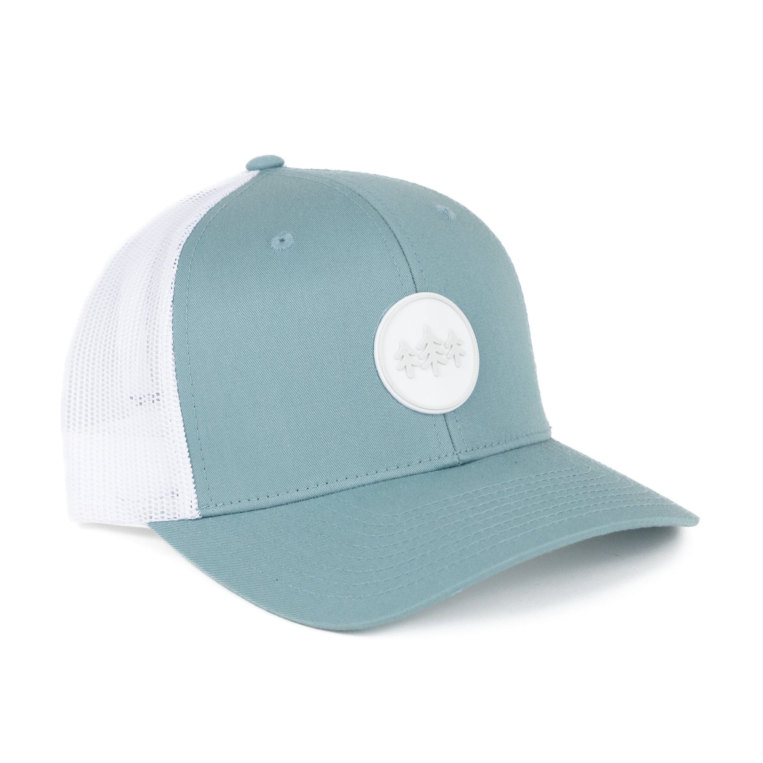 TriPine Trucker Hat Coastal Blue/ White Coin Patch Trucker Hat