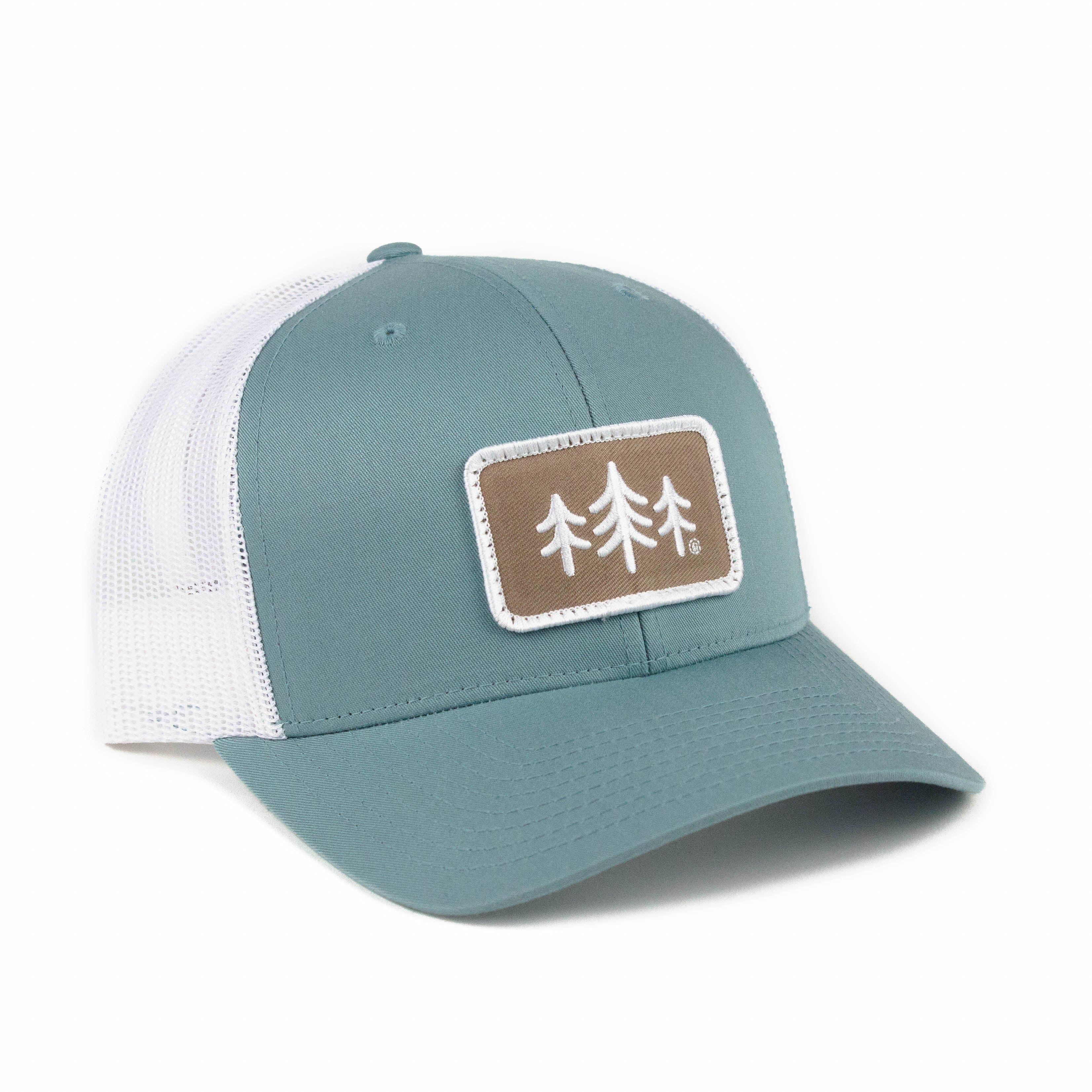TriPine Trucker Hat Coastal Blue/ White TriPine Patch Trucker Hat