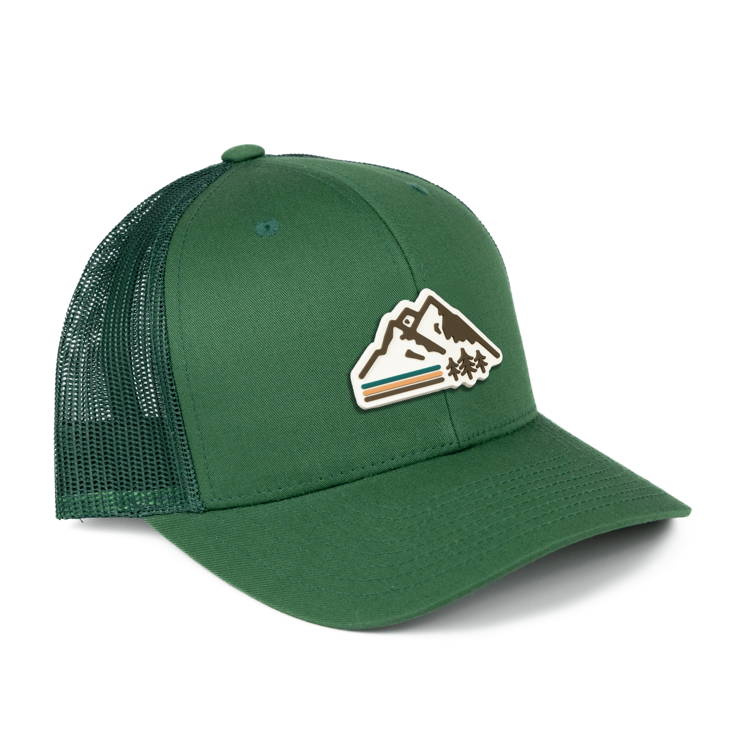 TriPine Trucker Hat Evergreen Retro Mountain Trucker Hat