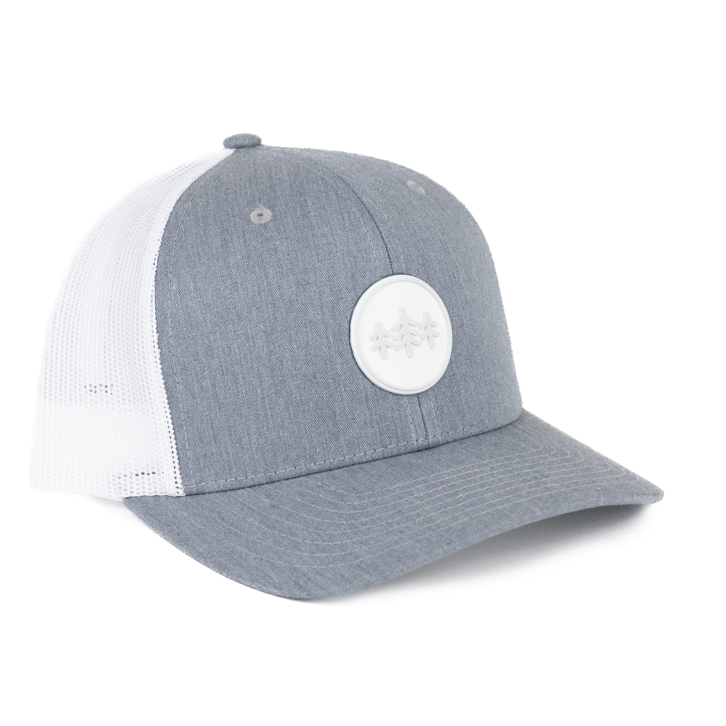 TriPine Trucker Hat Heather Gray/ White Coin Patch Trucker Hat